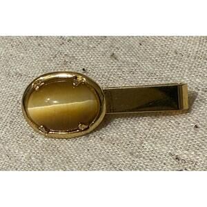 Vintage Gold Tone Tie Bar MCM